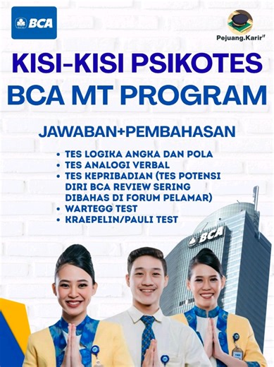 yang mau kisi-kisinyaa MT BCA klik link di bio aku yaa #bca #infoloker2026 #banker #lowongankerja #fyp