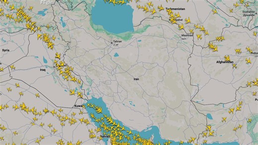 A timelapse of aircraft data captured by the website