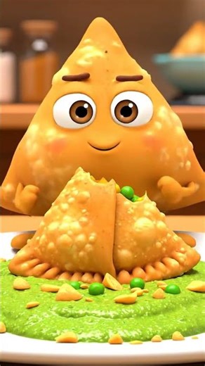 Cartoon Samosa Eating Samosa