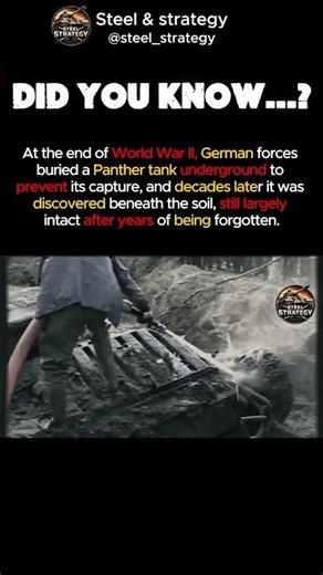 The Nazi Panther Tank That Was Found Buried Decades After WWII #ww2