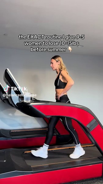 THE ROUTINE👇🏻 1. 3 structured workouts per week (not random) Stop guessing in the gym. Focus on: • 1 lower body day (glutes/legs) • 1 upper body day (back/shoulders/arms) • 1 full body day Keep it simple: \t•\tsquats \t•\tRDLs \t•\tlunges \t•\trows \t•\tpresses \t•\tcore Goal: get stronger week to week (this is what actually “tones” your body) 2. Daily movement (this is where most people fall short) If you sit all day, your steps matter MORE. Aim for: • 7–10k steps per day • walk before/after