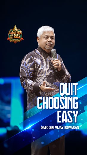 “For you to succeed, you have to like hard work.” Watch “Quit Choosing Easy” by Dato Sri Vijay Eswaran at V-Malaysia September 2025 Day 1 on vtube now! >> https://bit.ly/VMY2025Sep-DSVE-D1V2 #VMalaysia2025 #TogetherWeRise | VTube