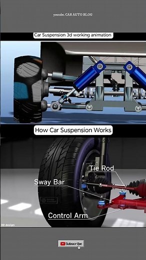How Car Suspension Works | Suspension 3d animation #3d #automobile #animation #shors #reel #car