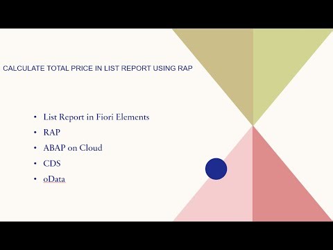 Calculate Total Price in a table of List Report using RAP Based CDS | oData | Fiori Elements