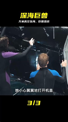 萬米高空的飛機被拉進海里，巨型章魚，毒蝎，人類混戰一團 #深海巨兽，高空坠海，巨型章鱼，生存危机