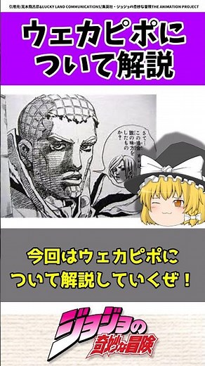 ウェカピポ解説！ #jojo #ジョジョの奇妙な冒険 #jojobizzare #ゆっくり解説