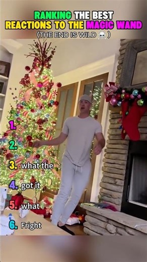Ranking the best reactions to the magic wand #magic #funny #reaction #shorts