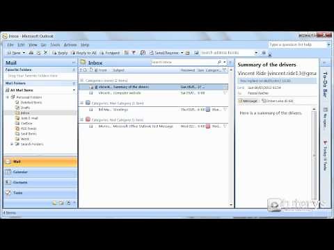 How to sort emails with Outlook 2007?