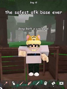 I Build the Safest AFK Base in 99 Nights In The Forest #99nightintheforest #roblox