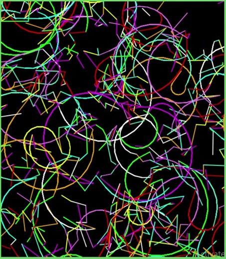 Python Turtle RANDOM Art — No Pattern (Code in Description) 🐢🎨