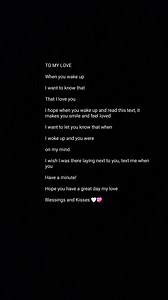 When You Wake Up. I Want Said : I Love You 💖🤍 Good Morning Quotes For You Babe | Love Poems And Messages