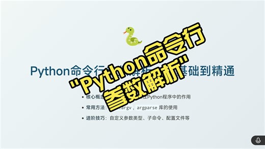 92集Python命令行参数解析