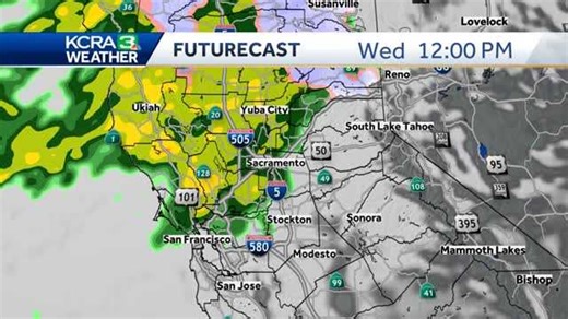 Heavy rain moving into Northern California over the next several days