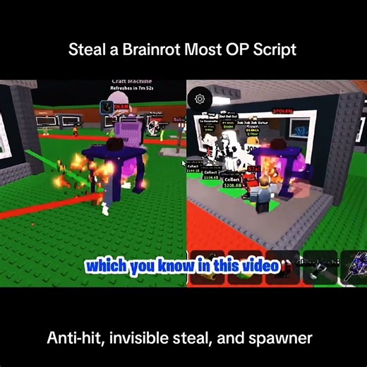 Steal A Brainrot Most OP Script |Anti-hit, speed boost, invisible steal, Unlock Admin Panel #roblox