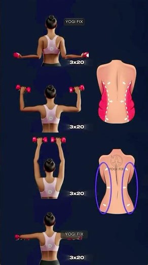 Lose Back Fat Fast 10 Min Dumbbell Workout for Slim & Toned Back #yoga #fitness #weightloss