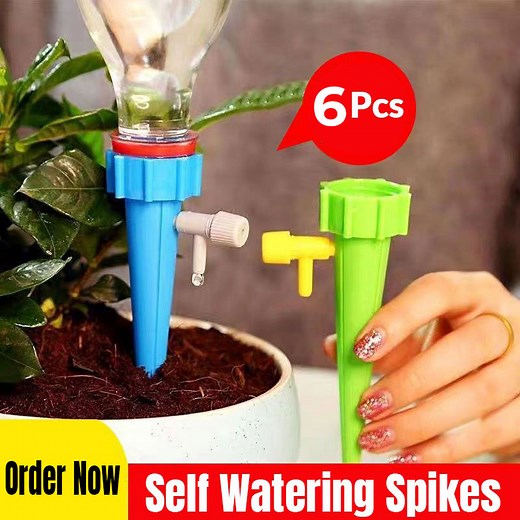 Too busy to water your plants? Let them water themselves! 🌱 Automatic Self-Watering Spikes ensure steady hydration all day. Perfect for home plants, balcony gardens & travel! Order Now ✅ | Cosy Needs