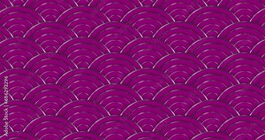 Abstract luxury circular ring with silver outline pattern backgrounds moving from right to left over pink color background. Elegant circles luxury award background.