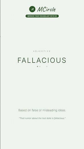 Learn English: What is Fallacious? | Vocabulary Shorts
