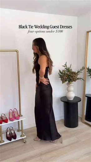 Black tie wedding guest dresses under $100 | Affordable formal dresses