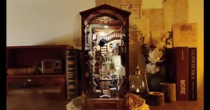 3D DIY Book Nook Insert Kit Shelf Magic World - Classic Design Concept, DIY Crafts/Birthday Gifts/Home Decor for Teens & Adults