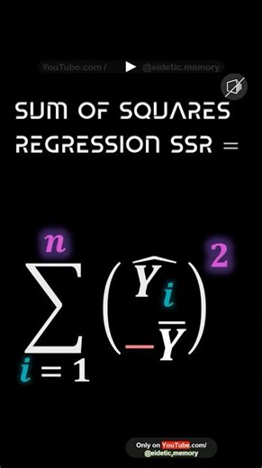 Sum Of Squares Regression SSR = # Maths ! Statistics #STO&RCL1