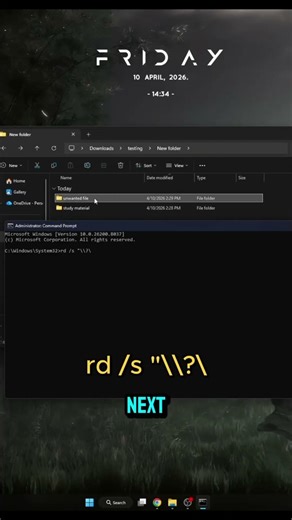 Delete ANY File in Seconds 🤯 (CMD Trick)