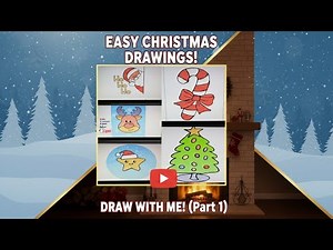 Easy Christmas Drawings for Beginners | Cute Holiday Art Tutorial.