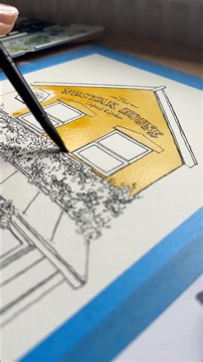 Watching paint dry - a satisfying time lapse watercolour painting #artist #sketchbook #architecture