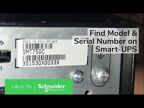 Locating Model & Serial Number on APC Smart-UPS | Schneider Electric