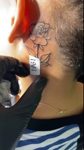 Rose Tattoo Behind Ear: Meaning and Ideas