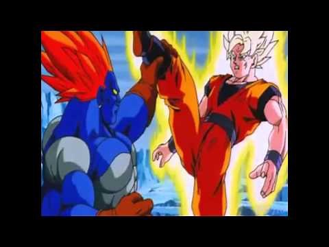 Super Android #13 punches Goku in the BALLS!