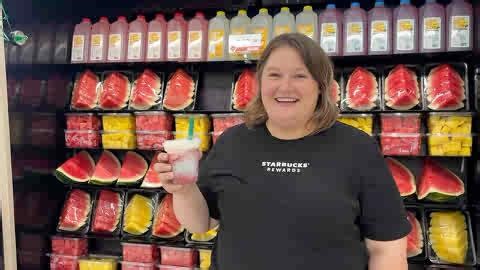 Join us today for the release of limited edition - Firework Frappuccino 🎇 | Hy-Vee