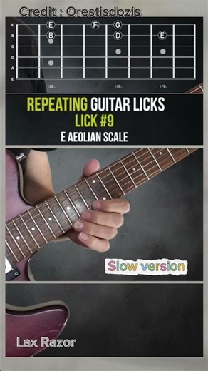 E aeolian scale licks rock and blues #pentatonicblues #guitarlesson #pentatonicscale