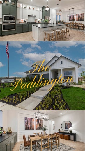 3.2K views · 27 reactions | The Paddington model home's sage green and linen cabinetry creates a refreshing open-concept kitchen. The calming color palette makes a distinguished first impression and offers superb comfort for quiet evenings together. Explore more of the streamlined kitchen layout of The Paddington at The Crossvine: https://bit.ly/4kQ1zOo #DavidWeekleyHomes #KitchenDesign #DesignTrends | David Weekley Homes | Facebook