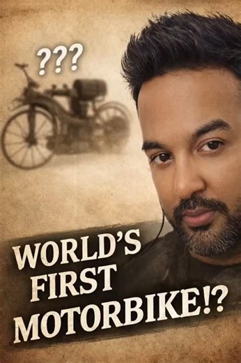 World’s First Motorcycle Revealed 😱 | The Untold Story of the First Motorbike Ever Built! #shorts
