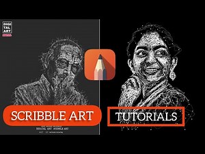 SCRIBBLE ART TUTORIAL || SKETCH BOOK || HOW TO DRAW SCRIBBLE ART