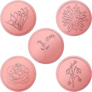 250pcs Envelope Seal Stickers, Flowers | Elegant Embossing Rose Gold Foil Floral Wedding Stickers for Invitations, Save The Date, Certificates, Decorative Mailing Labels