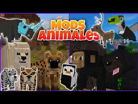 TOP MEJORES MODS y ADDONS de ANIMALES para MINECRAFT BEDROCK 1.19 y 1.18 #minecraft