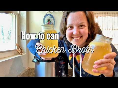How to can chicken broth - beginner friendly tutorial using the digital Nesco pressure canner!