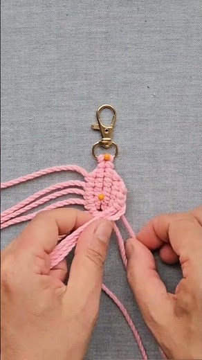 DIY Macrame Fish Keychain