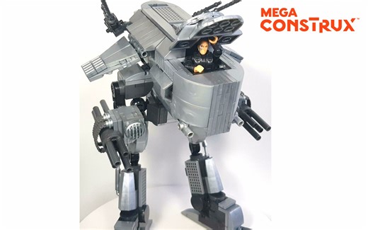 【美家宝】Mega Bloks终结者蜘蛛坦克改装(MOC可载人机甲)