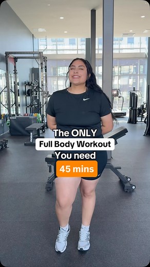 Full body workout with dumbbells for women (45 Mins) ✅Squat to Curls ✅Knee cross holds ✅Bent over rows ✅RDL to front raise ✅Curl to lat raise ✅Squat to press ✅Lunge to Hammer curl Save for later! 💪🏼 Drop a “🔥” if you’re trying these I BELIEVE IN YOU! #fullbodyworkout #workoutmotivation #plussizeworkouts #dumbellworkout | Evelyn Grae