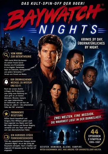 Baywatch Nights (mit David Hasselhoff) die Kult TV Serie aus den 90er Jahren