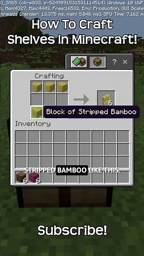 How To Craft Shelves In Minecraft?!