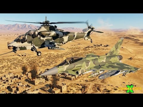 CSH-2 ROOIVALK and EF-2000 TYPHOON Air Battle Gameplay