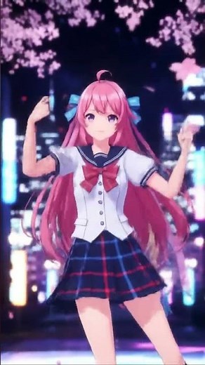 Anime girl dancing