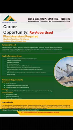 ✨ New year. New goals. New opportunities. 2026 is your year to secure that job you’ve been praying for. Stay alert. Stay ready. Your opportunity is closer than you think. #VacanciesNamibia #Jobs2026 #NewYearNewJob #NamibiaWorks #CareerGoals2026 #EmploymentAlert #OpportunityNamibia | Vacancies Namibia