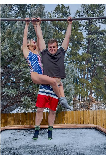 Did I win??😑 #icebath #coldplunge ##icequeen##daily##funny##ice##couple##challenge##winter##frozen##hubby