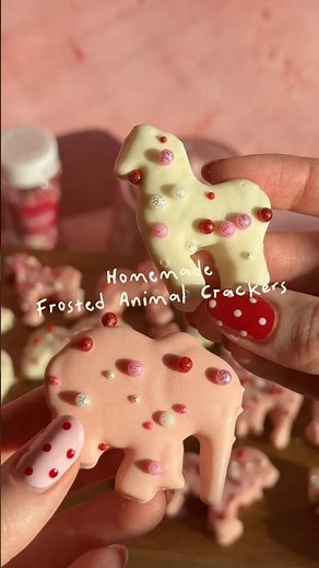 Homemade frosted animal crackers!🦓🦒🐘