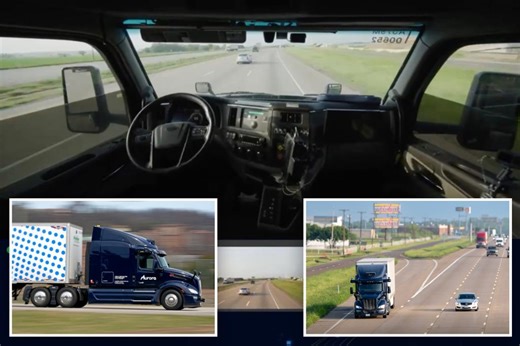 Aurora's self-driving 18-wheelers have already logged 1,200 miles on Texas freeways
